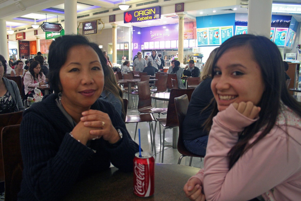 Nella and Connie at Food Court